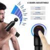 جهاز مساج متعدد الوظائف لكامل الجسم Fascial Gun Massager مع 4 رؤوس