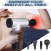 جهاز مساج متعدد الوظائف لكامل الجسم Fascial Gun Massager مع 4 رؤوس