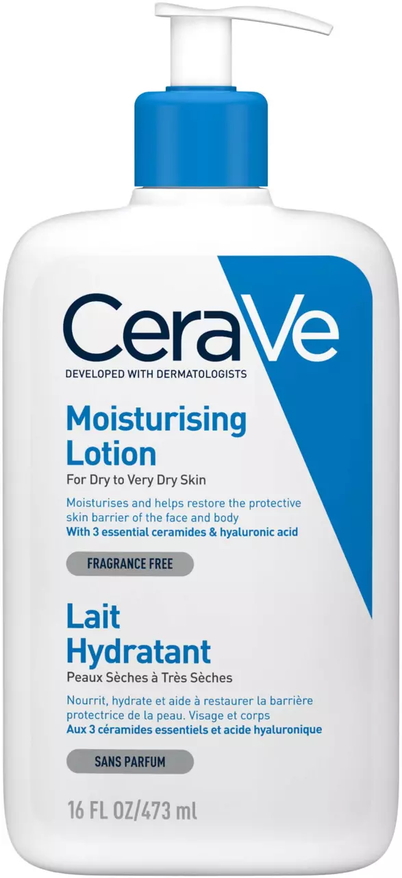 لوشن مرطب CeraVe Moisturising للوجه والجسم بحمض الهيالورونيك حجم 473 مل