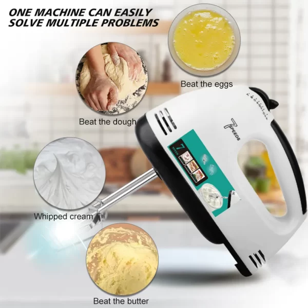 ⁦خلاط Hand Mixer مع وعاء 7 سرعات وعاء ستانلس ستيل 2 لتر ماركة RAF⁩ - الصورة ⁦8⁩