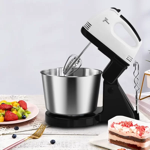 ⁦خلاط Hand Mixer مع وعاء 7 سرعات وعاء ستانلس ستيل 2 لتر ماركة RAF⁩ - الصورة ⁦10⁩