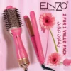 فرشاة شعر حرارية مع ستريتنر تصميم ريفلون ONE STEP COMBO من ENZO