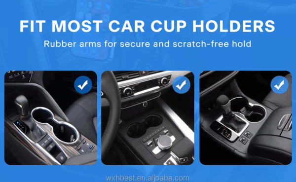⁦حامل هاتف مع صينية طعام Drink Cup Holder Phone Mount⁩ - الصورة ⁦5⁩