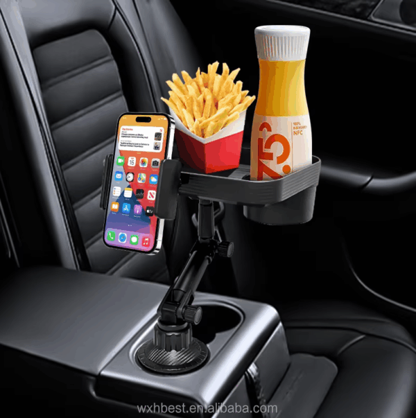 ⁦حامل هاتف مع صينية طعام Drink Cup Holder Phone Mount⁩ - الصورة ⁦7⁩