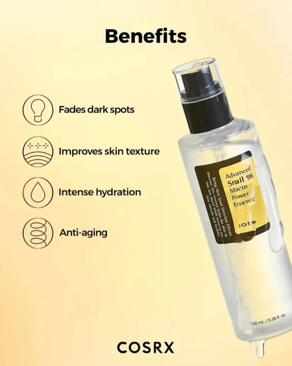 ⁦COSRX Advanced Snail 96 Mucin Power Essence - منتجات كورية⁩ - الصورة ⁦5⁩