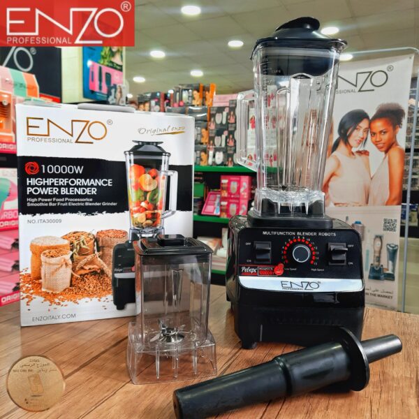 ⁦خلاط ENZO الصناعي قوة 10000 واط سعة 2 لتر + مطحنة قوية مدمجة⁩ - الصورة ⁦2⁩