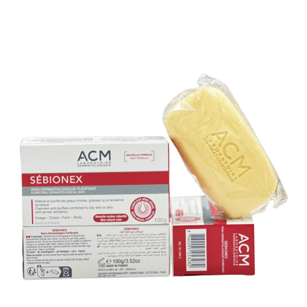⁦صابونة ACM Sebionex لتنقية البشرة بديل الروكتان 100 غرام - صناعة فرنسية⁩ - الصورة ⁦3⁩
