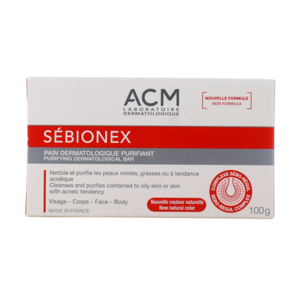 ⁦صابونة ACM Sebionex لتنقية البشرة بديل الروكتان 100 غرام - صناعة فرنسية⁩ - الصورة ⁦7⁩