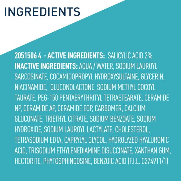 ⁦غسول CeraVe Acne Control Cleanser, 2% Salicylic حجم 236 مل⁩ - الصورة ⁦5⁩