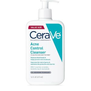غسول CeraVe Acne Control Cleanser, 2% Salicylic حجم 236 مل