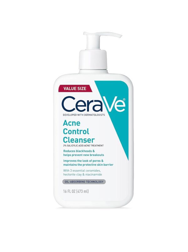 غسول CeraVe Acne Control Cleanser, 2% Salicylic حجم 236 مل