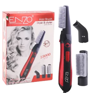 فرشاة حرارية جهاز 3 في 1 تجفيف، تمليس وتصفيف الشعر One Step Hot Air ماركة ENZO