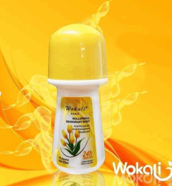 ⁦مزيل عرق رول Wokali Paris حماية 24 ساعة برائحة زهور التوليب  - 50 مل⁩ - الصورة ⁦5⁩