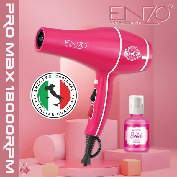 ⁦سشوار ENZO ستايل باربي + سيروم سرعة ≤21,000 دورة/دقيقة⁩ - الصورة ⁦6⁩