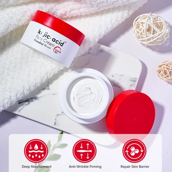 ⁦كريم Kojic Acid تفتيح تجديد وشد البشرة + مع ظرف سيروم هدية⁩ - الصورة ⁦8⁩