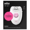 ماكينة ازالة الشعر Braun كهربائية للسيدات بنظام 20 ملقط وملحقات أساسية