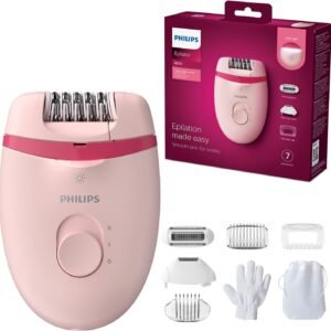 ماكينة ازالة الشعر Philips كهربائية للسيدات و7 ملحقات