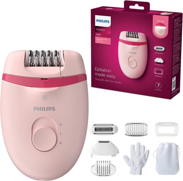 ماكينة ازالة الشعر Philips كهربائية للسيدات و7 ملحقات