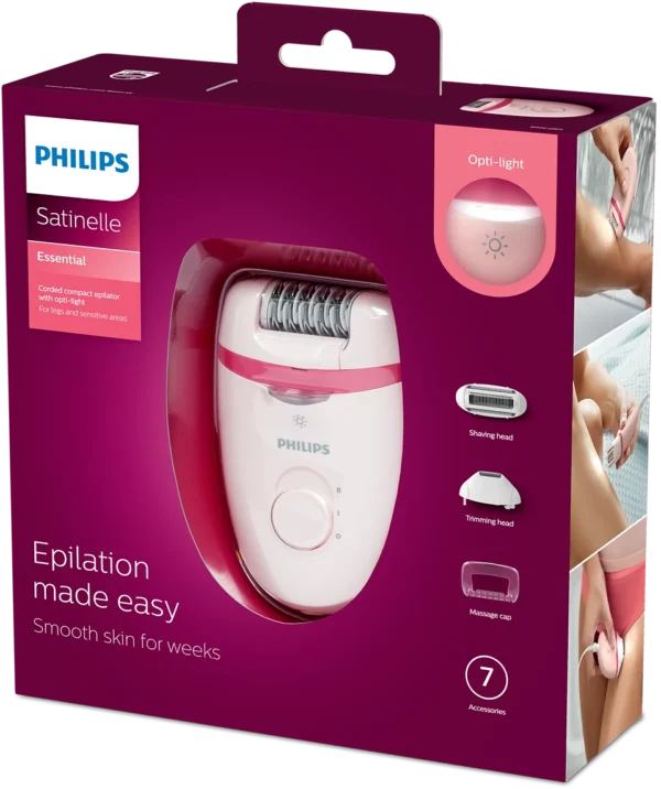 ⁦ماكينة ازالة الشعر Philips كهربائية للسيدات و7 ملحقات⁩ - الصورة ⁦5⁩