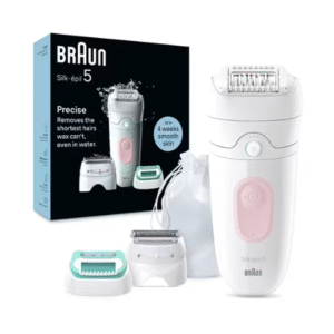 ماكينة BRAUN SE5050  لإزالة الشعر 28 ملقط  ورأسان للتبديل (نزع/حلاقة)