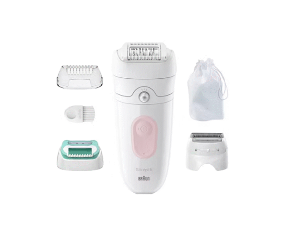 ⁦ماكينة BRAUN SE5050  لإزالة الشعر 28 ملقط  ورأسان للتبديل (نزع/حلاقة)⁩ - الصورة ⁦4⁩