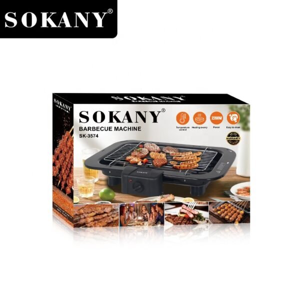 ⁦جريل وشواية مع مشبك كهرباء بقوة 2200 واط SOKANY⁩ - الصورة ⁦7⁩