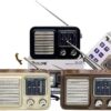 راديو ومشغل موسيقى محمول 3 نطاقات (AM/FM/SW) شحن Type-C