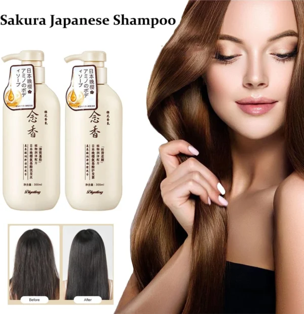 ⁦شامبو + بلسم ساكورا Sakura Japanese لعلاج تساقط الشعر⁩ - الصورة ⁦2⁩