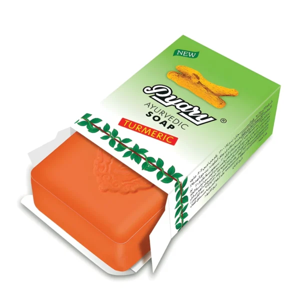 ⁦صابون الكركم ‎Pyary Turmeric Soap‎ - للبشرة الحساسة و حب الشباب والجفاف⁩ - الصورة ⁦10⁩