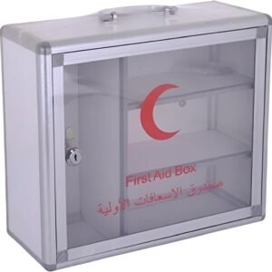 صندوق اسعافات اولية منزلي و للمكتب  – آمنة مع قفل ومقبض محمول