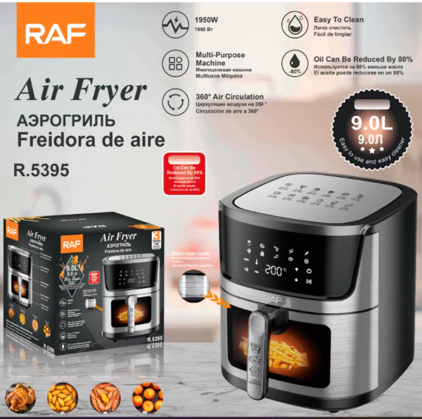 قلاية هوائية RAF سعة 9 لتر شاشة لمس 1950 واط