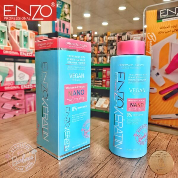 ⁦كيراتين برازيلي من ENZO – إصلاح مكثّف وفرد فوري للشعر التالف (1000 مل)⁩ - الصورة ⁦2⁩