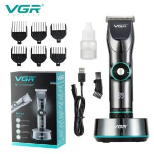 ماكينة حلاقة الشعر  VGR الاحترافية 15 سرعة مع شاشة LCD