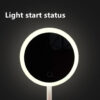 مرآة مكياج ذكية LED مع 3 مستويات إضاءة دوران 90°