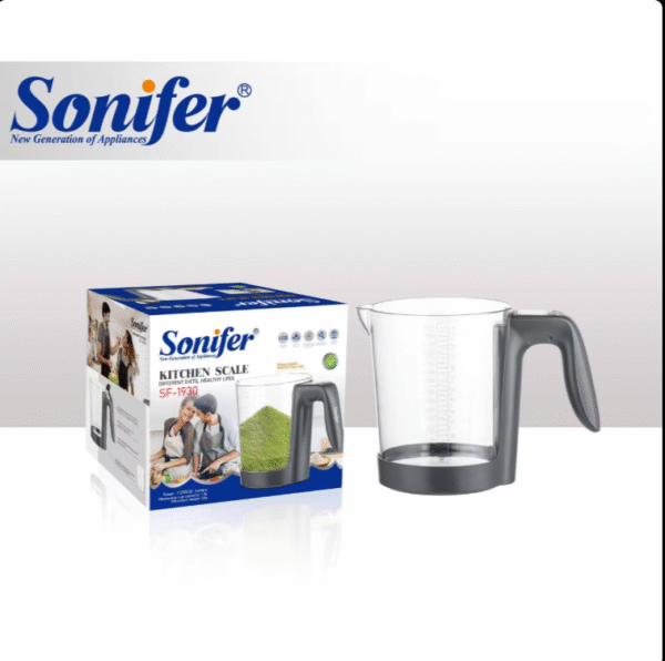 كوب قياس وزن ديجتال للمطبخ بوحدة قياس غرام وكيلو Sonifer