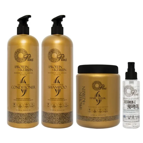 بكج العناية بالشعر Oplus بالبروتين والكيراتين 4 قطع Protein and Keratin Hair Care Set