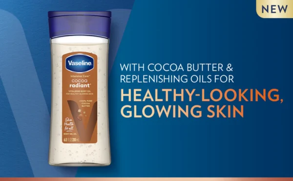 ⁦جل زيت الجسم Vaseline Intensive Care Cocoa Radiant Gel Oil⁩ - الصورة ⁦5⁩