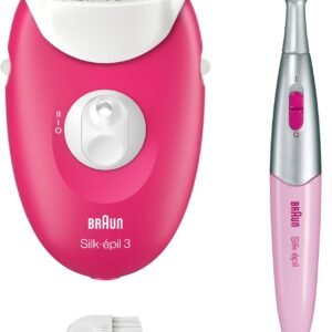 جهاز Braun Silk-épil إزالة شعر + ملحق للاماكن الحساسة مع دقة الإضاءة الذكية