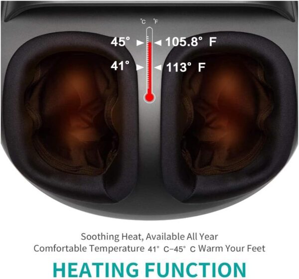 جهاز مساج كهربائي للقدم مع حرارة مهدئة لصحة القدم والاسترخاء