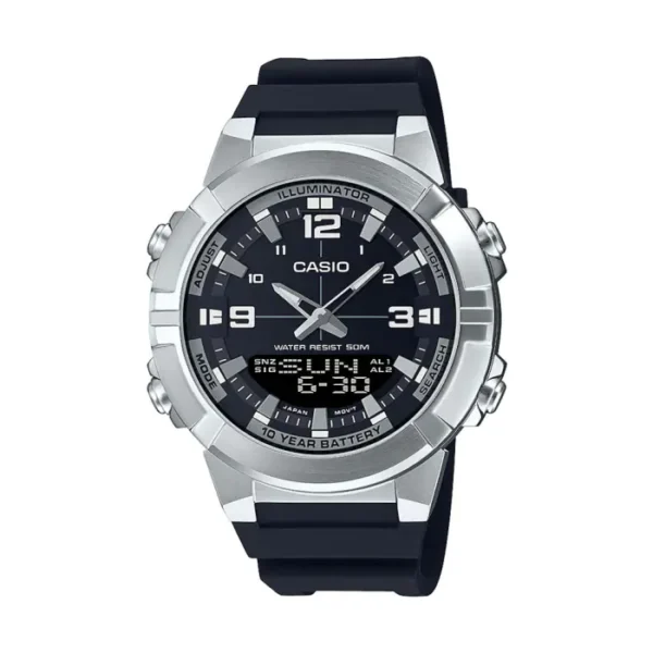 ساعة Casio AMW-870 للرجال بتصميم ديجتال + عقارب