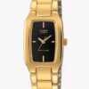 ساعة Casio LTP-1165N النسائية بتصميم مستطيل فاخر مثالية للاستخدام اليومي (1) ساعة Casio نسائية ستيل ذهبي تصميم مستطيل