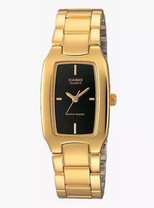 ساعة Casio نسائية ستيل ذهبي تصميم مستطيل