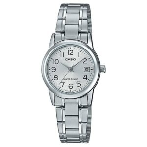 ساعة Casio للنساء – سوار ستانلس ستيل وقراءة واضحة للوقت