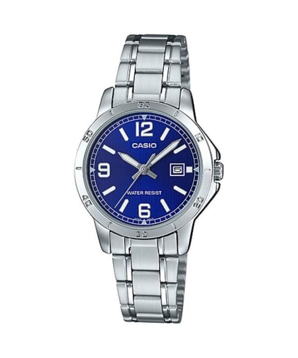 ⁦ساعة Casio نسائية ستيل ذهبي - تصميم أنيق + تاريخ⁩ - الصورة ⁦4⁩