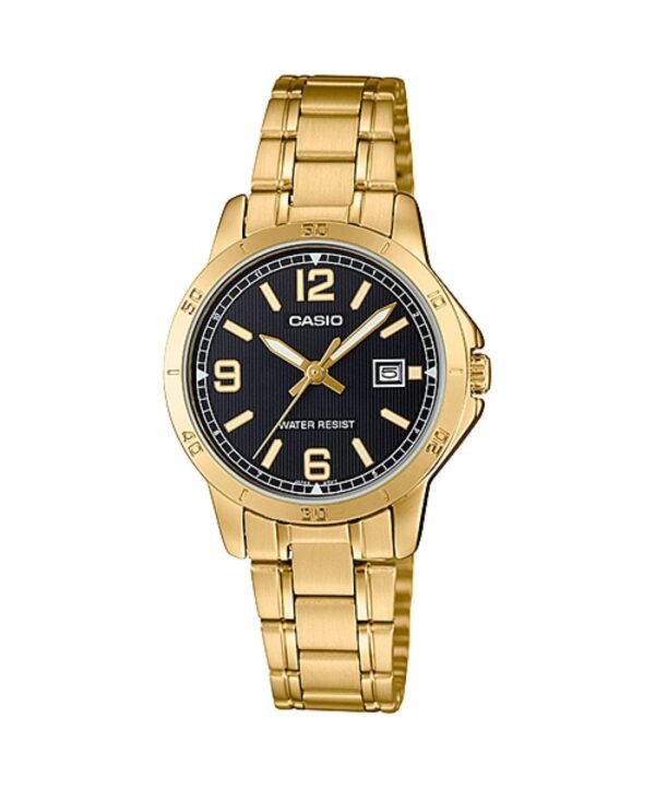 ساعة Casio نسائية ستيل ذهبي - تصميم أنيق + تاريخ