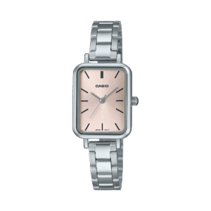 ساعة Casio نسائية ستيل تصميم مستطيل لمسة كلاسيكية