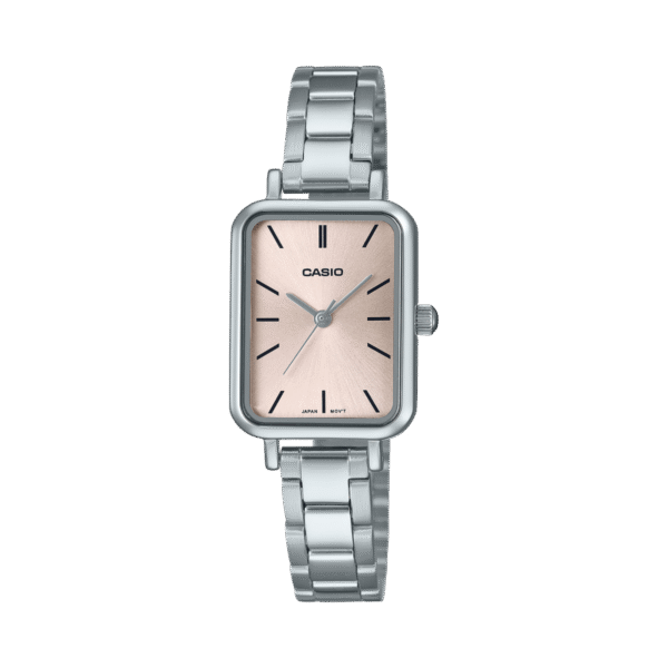 ساعة Casio نسائية ستيل تصميم مستطيل لمسة كلاسيكية