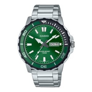 ساعة Casio MTD-125D-3AV للرجال هيكل معدني
