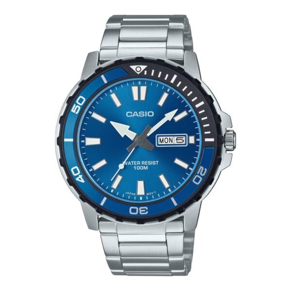 ⁦ساعة Casio MTD-125D-3AV للرجال هيكل معدني⁩ - الصورة ⁦4⁩