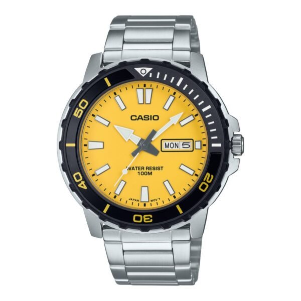 ⁦ساعة Casio MTD-125D-3AV للرجال هيكل معدني⁩ - الصورة ⁦5⁩